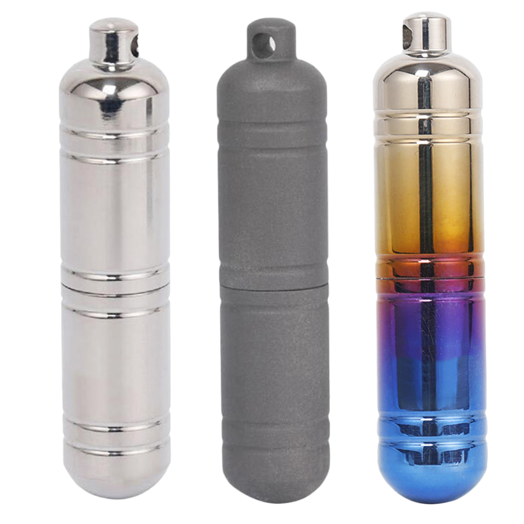 Mini Pill Case Keychain Holder Waterproof Medicine Container Drug Organizer