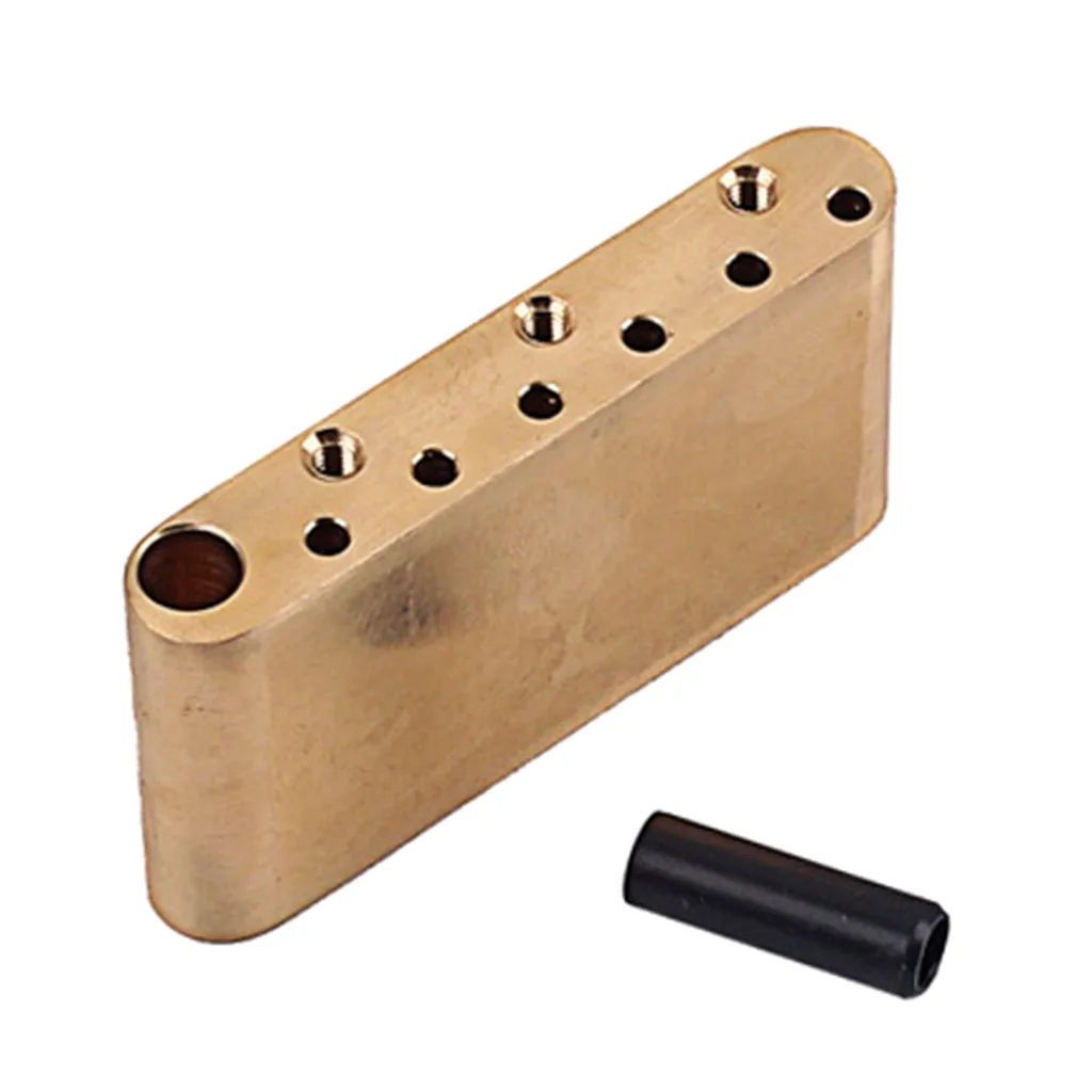 Brass Tremolos Block Bridge with Bar Kits for ST Electric Guitar Parts DIY
