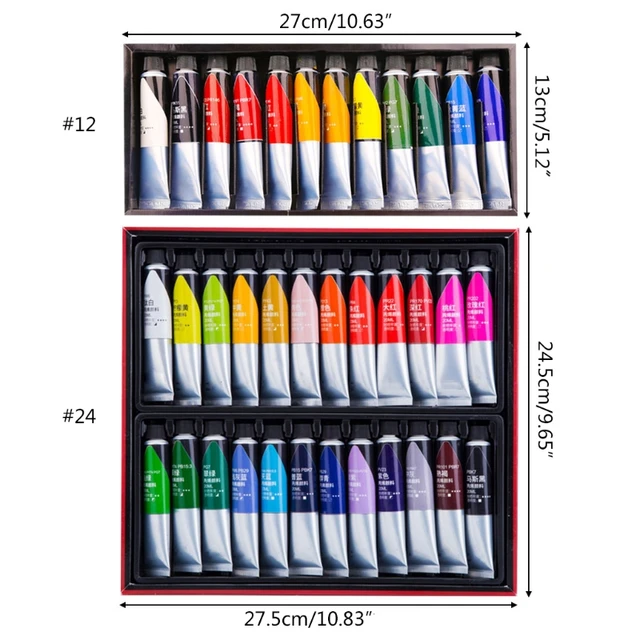 Professional Acrylic Paint Set, 12/24 Colors , 20ml Drawing Painting  Pigment Hand-paint for artists, Students & Beginners - AliExpress