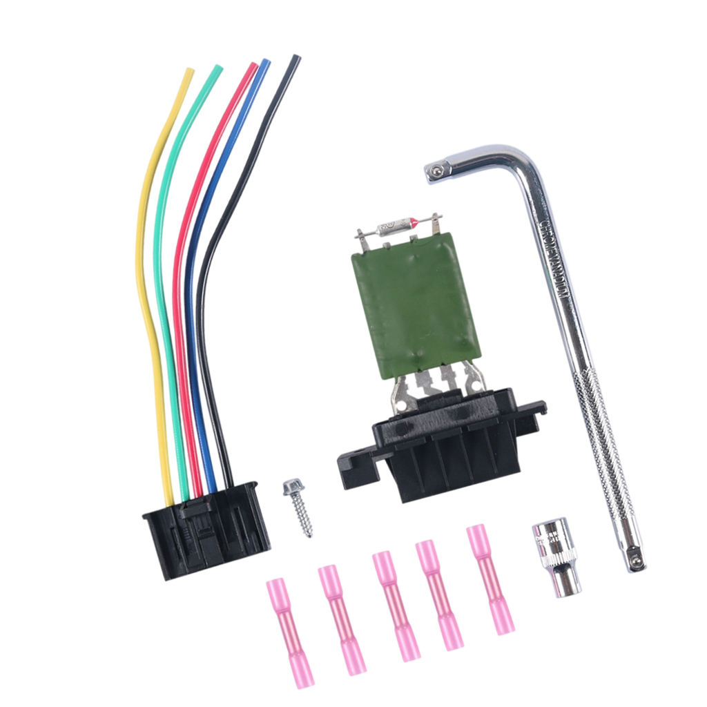 Car Motor Blower Fan Resistor Air Conditioning Fan Speed Resistor With Wiring Harness for Vauxhall Corsa D 13248240 55702407