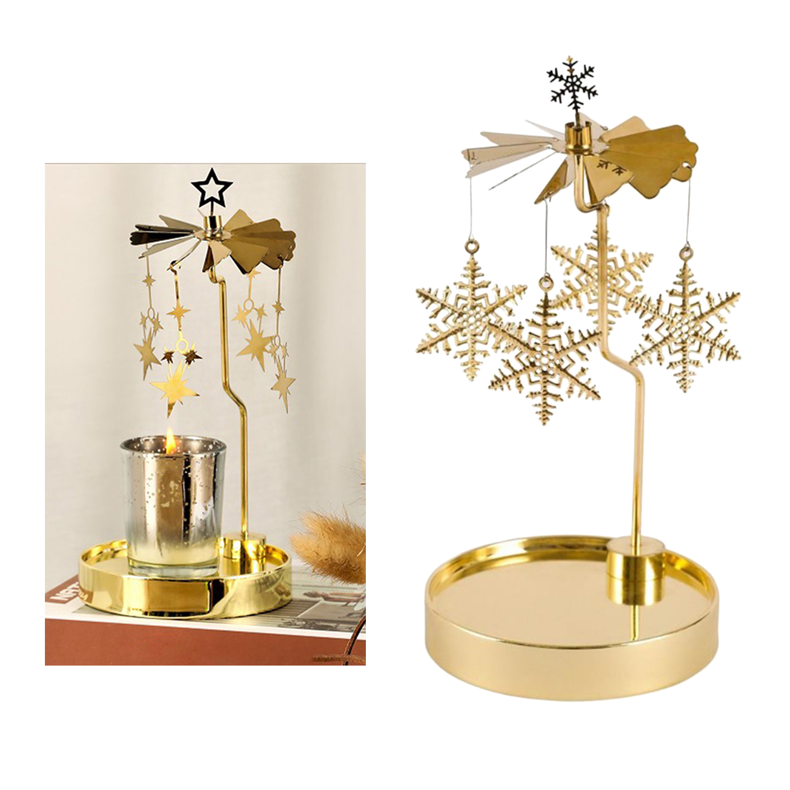 Spinning Candle Holder Holder Storage Home Candlestick for Party Decor Gift