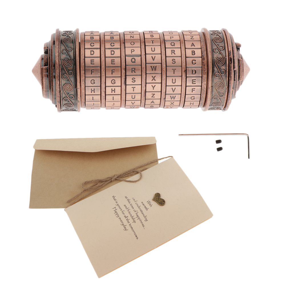 Da Vinci Lock Code with Gift Box Annversary Gift Letter Escape Password Props