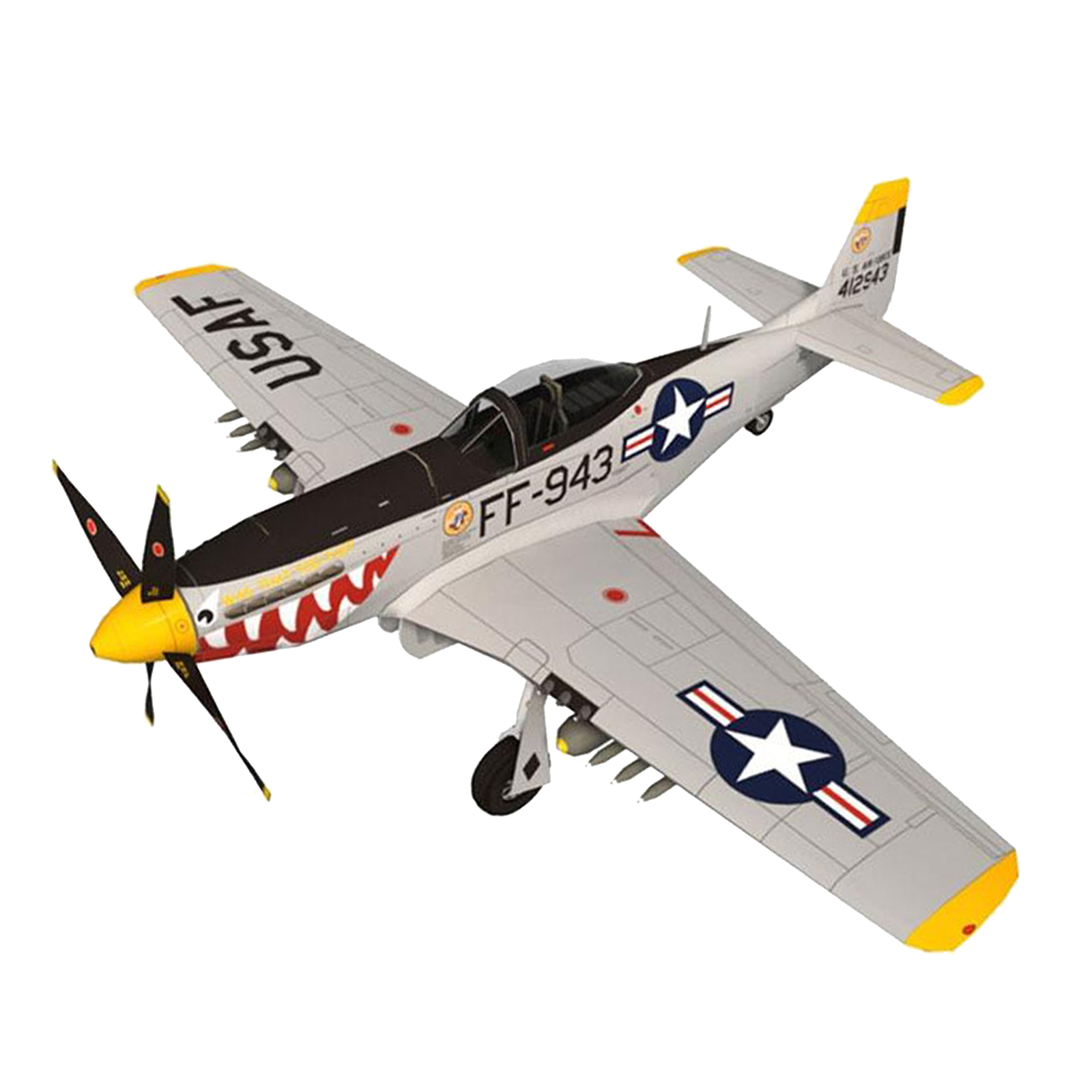 1:33 Scale 3D Fighter Model Assemble Kit Aircraft DIY Living Room Ornament