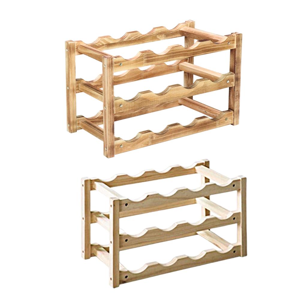 Wood Wine Rack Liquor Holder Wine Storage Rack Wine Bottle Holder for Pantry Decoration