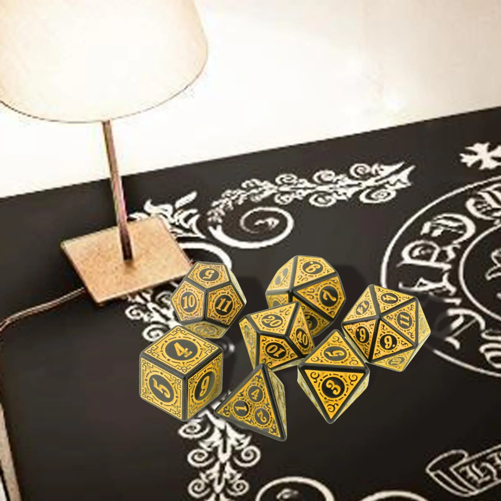 7 Pieces Multi Sided Polyhedral Dice Toy Board-Game DND Diec for Home Bar Party Playing Game Toys