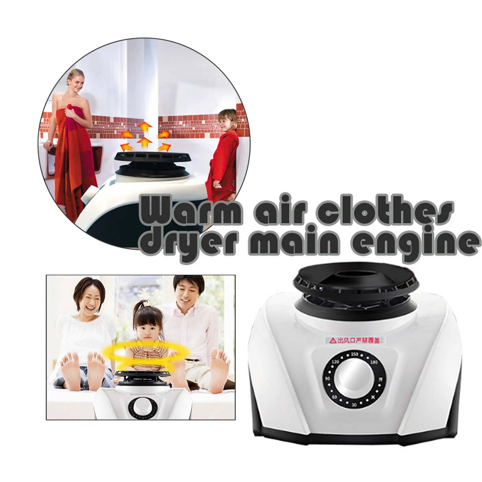 Portable Home Energy-saving Drying Rotary Switch Electric Air Clothes Dryer 