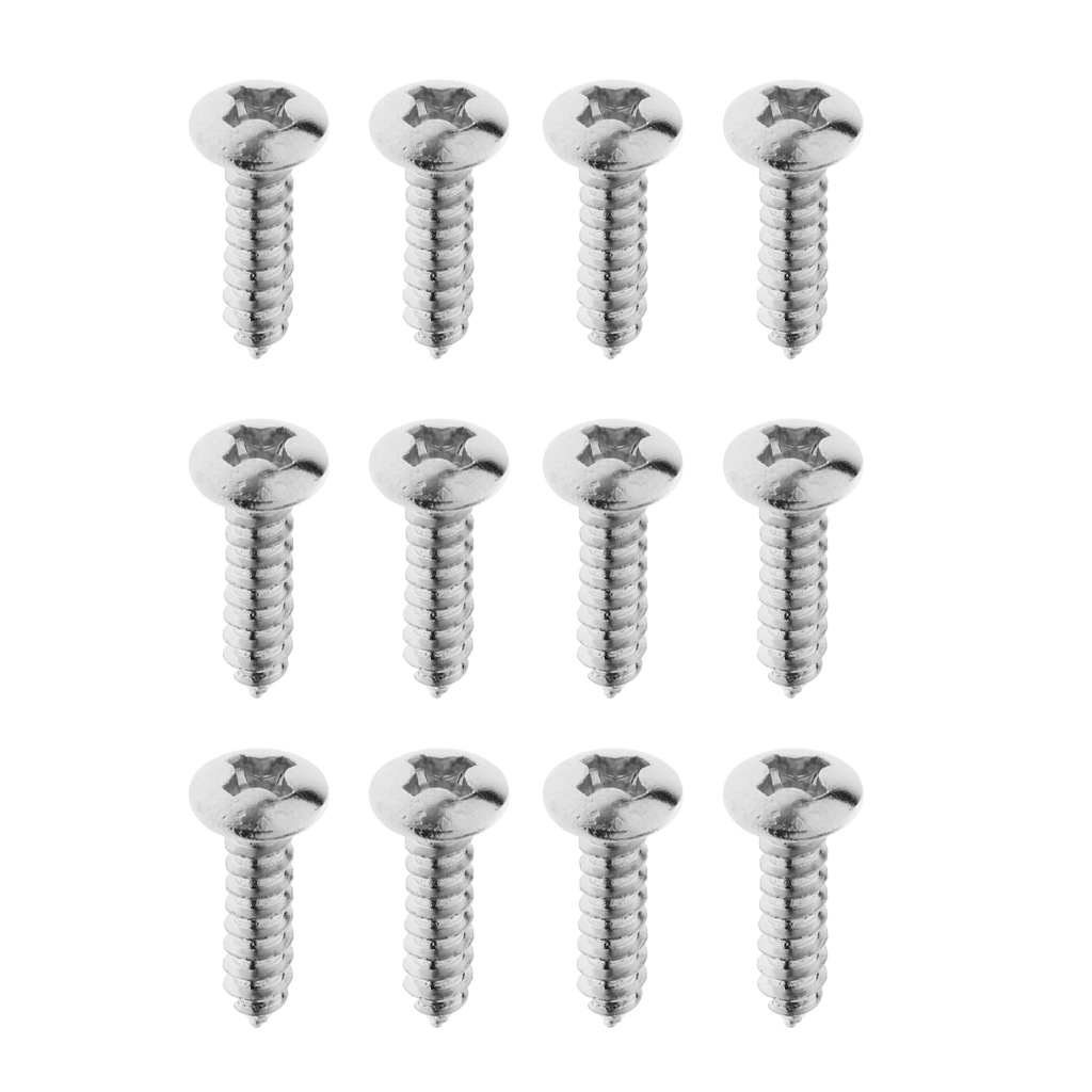 12pcs Pickguard Screws for Guitar Fender   - Silver Tone  ST Guitar Parts Guitar Parts & Accessories