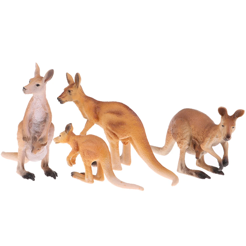 4pcs Realistic Animal Action Figure 50-100mm  Sculpture Model Gift