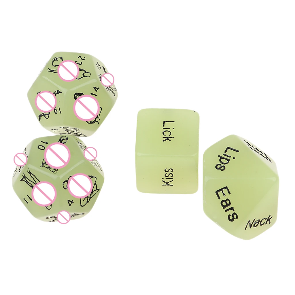 4Pcs Luminous  Position Love Game Dice Toys for Couples Bedroom Foreplay