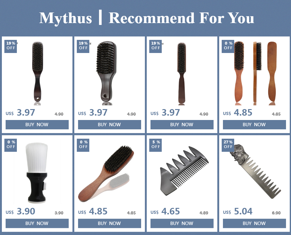 Portable Wood Handle Beard Brush Boar Bristle Men's Facial Mustache Comb Multifunctional Hair Teasing Comb Shaving Cleaning Tool