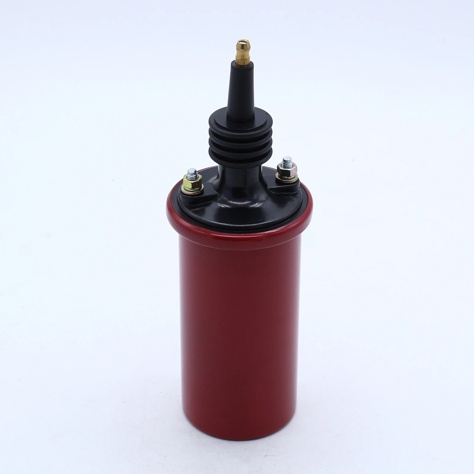 Red Oil Filled Coil Ignition Coil Canister HEI-style Boot High Vibration