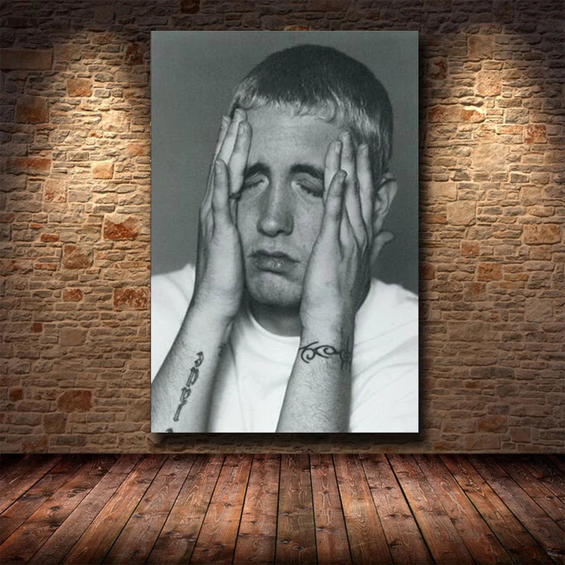 Eminem Musician Artist Artwork Printed on Canvas
