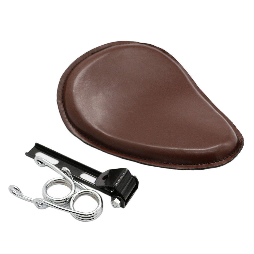 Motorcycle Driver Spring Bracket  Seat PU for Harley XL883 X48 #Brown