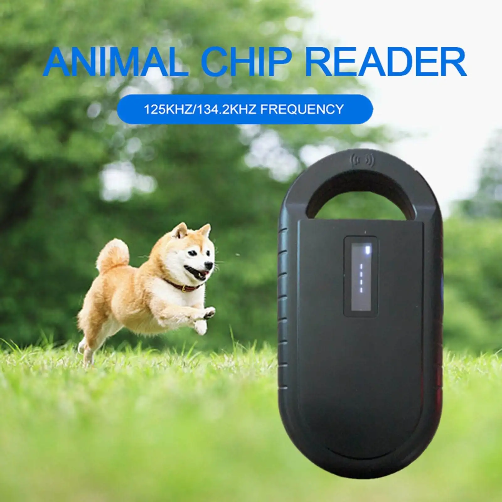 DDZ Universal Pet Microchip Scanner 134.2kHz/125kHz FDX-A/FDX-B/EMID/HDX RFID Pet Dog Microchip Reader Read All Format Chips with USB Portable Charging and 1000 Data Records for Animal/Pet/Dog/Cat/Pi 