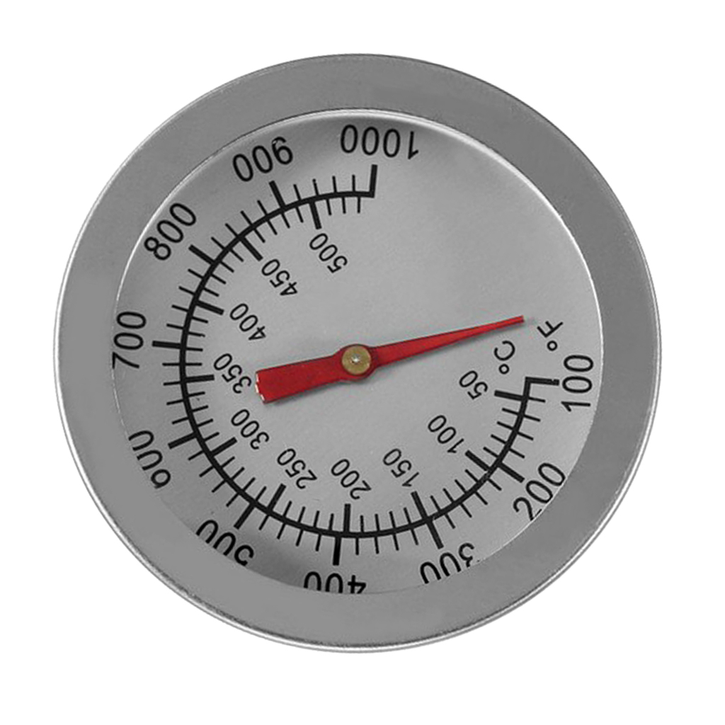 Stainless Steel BBQ Barbecue Smoker Grill Thermometer Temperature Gauge (100 to 1000 degrees Fahrenheit) BBQ Accessories