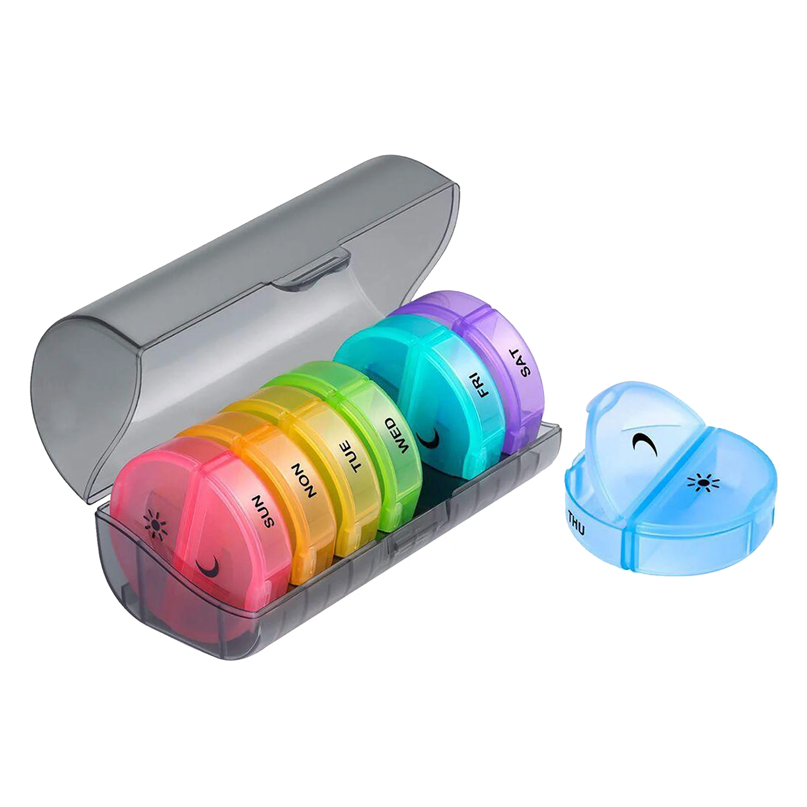 Weekly Pill Organizer 7 Day 2 Times a Day Weekly AM / PM Pill Box for Pills