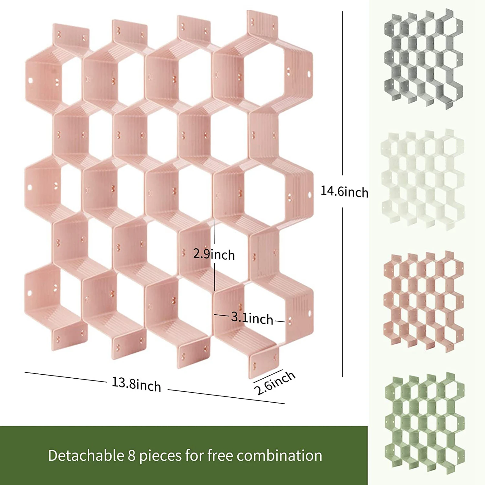 DIY Honeycomb Drawer Partition Divider Cabinet Organizer Socks Belts Storage