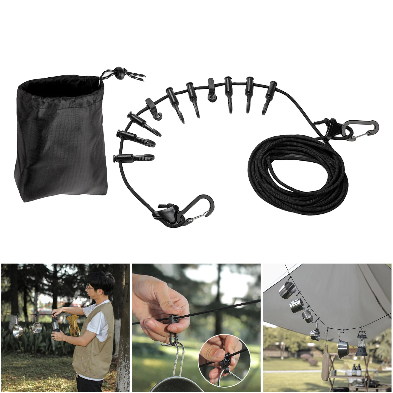 Rope Outdoor Camping Gear and Accessories Clothesline Storage Strap Hammock Tent Hanger Lanyard Strap Supplies Outdoor