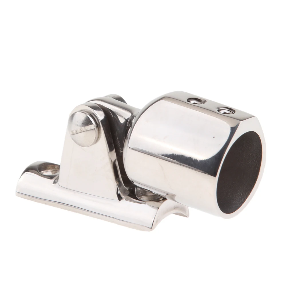 Deck Hinge Mount Bimini Top  Tube 1 Inch Eye End for Boat Stainless Steel