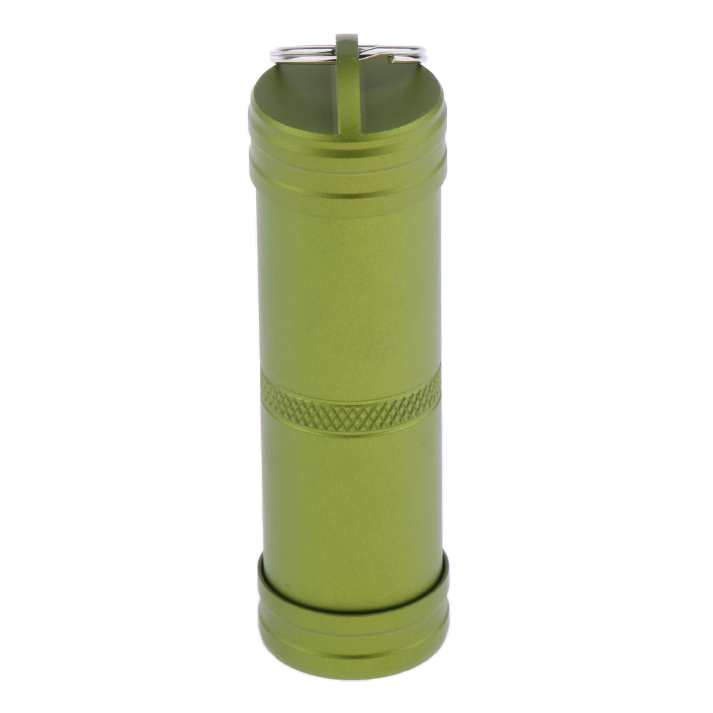 Waterproof Aluminum Pill Storage Box Capsule Container Bottle Case - green