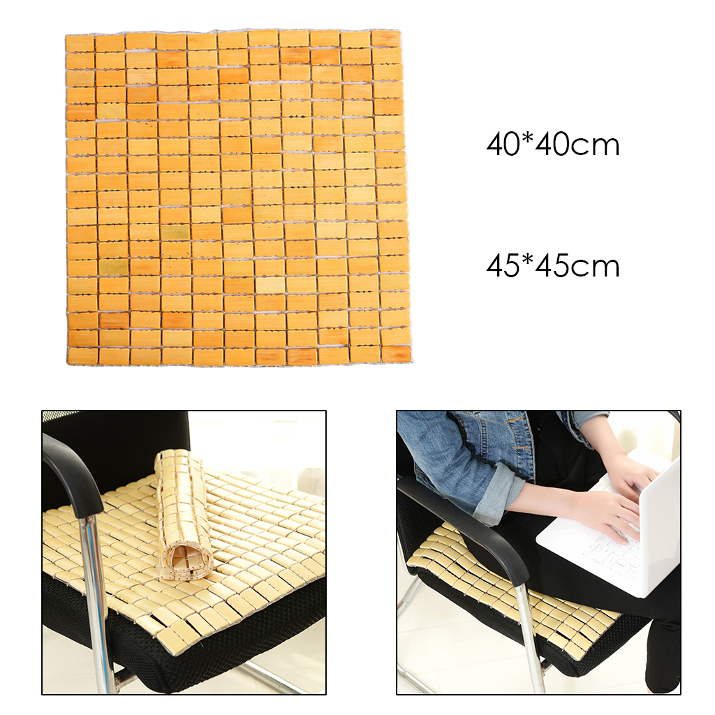 Summer Cool Mat Bamboo Mahjong Mat Office Chair Cushion Car Seat Mat Namboo Mat for Auto Office Supplies