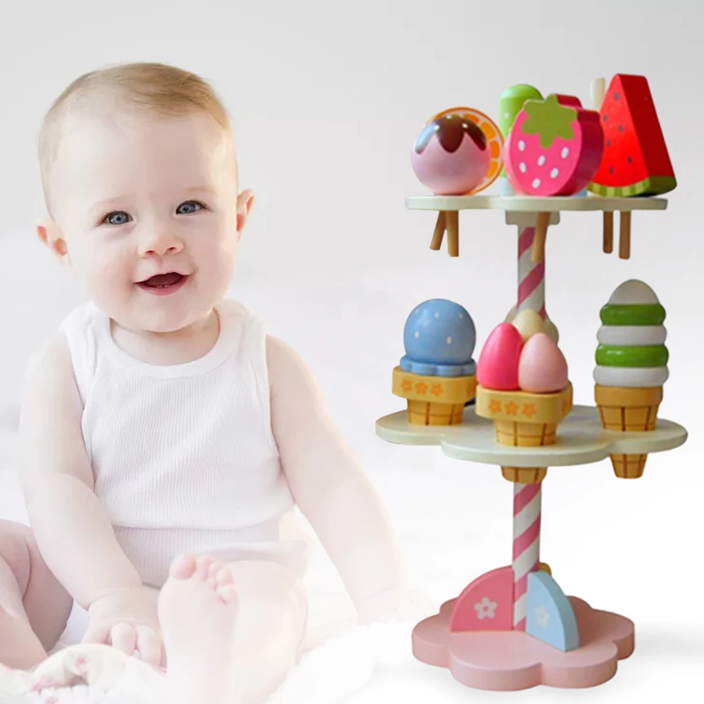 Baby Toy Pretend Play Ice Cream Montessori Preschool Early Learning Developmental Toy Educational Toy