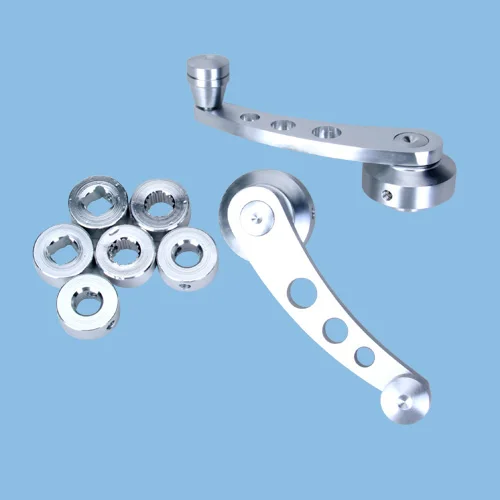 Billet Aluminum Silvery Auto Car Glass Window Winder Handles Crank Knobs DIY Universal billet aluminum window crank kit