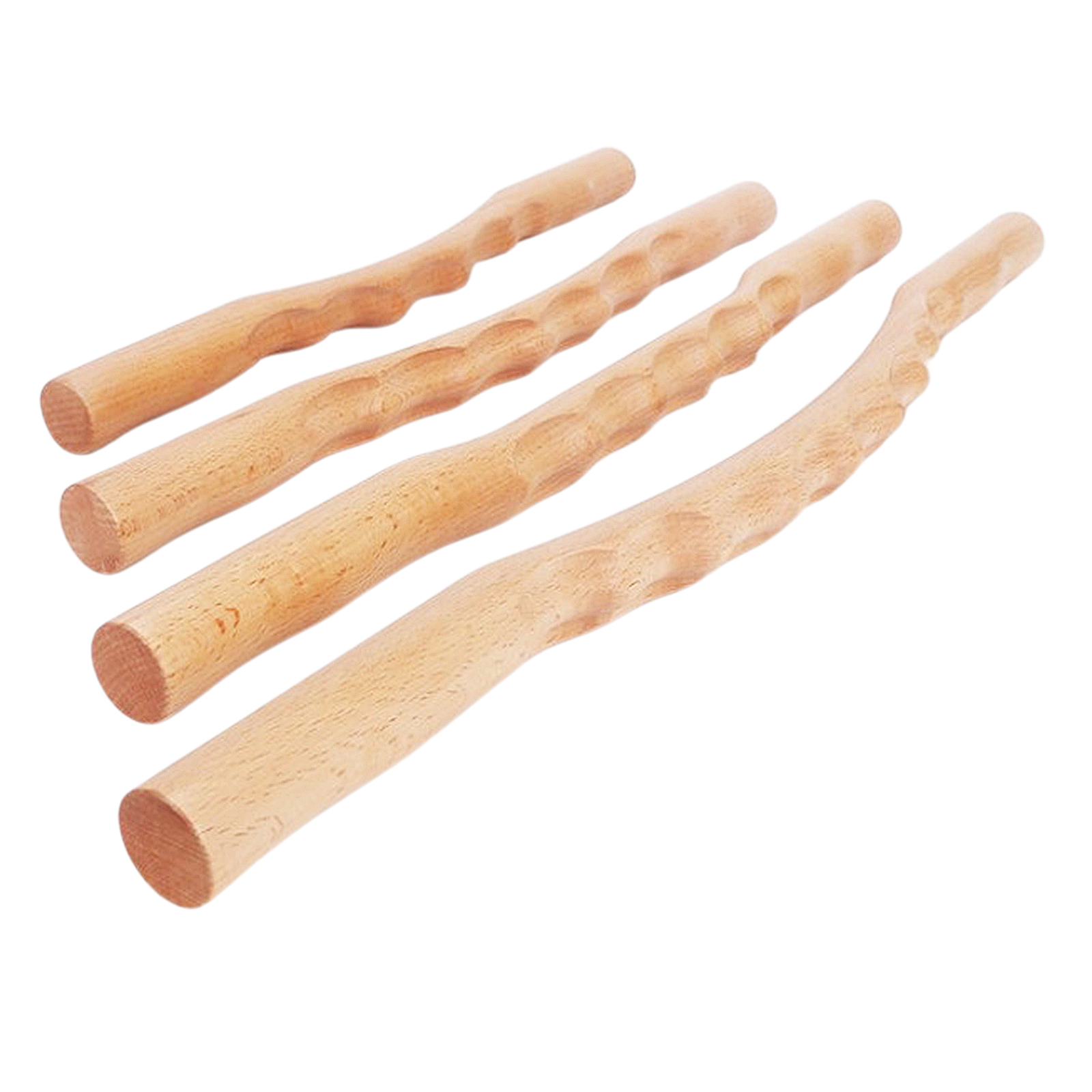 4Packs Wood Gua Sha Scraping Massage Tool Stick for Back Neck Waist Leg Shoulder, more effective, less painful