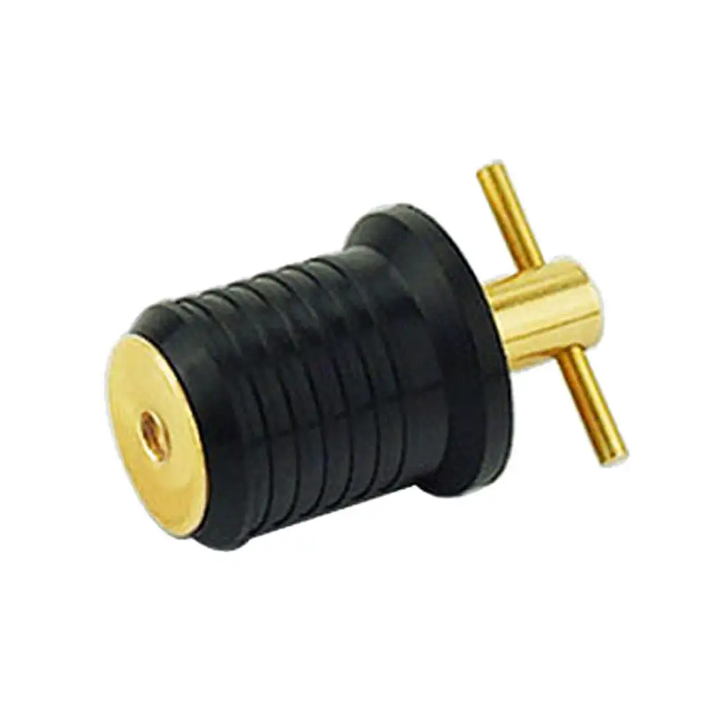 1inch Rubber Brass T-Handle TWIST-Turn Plug Hull Livewell Marine Accessories