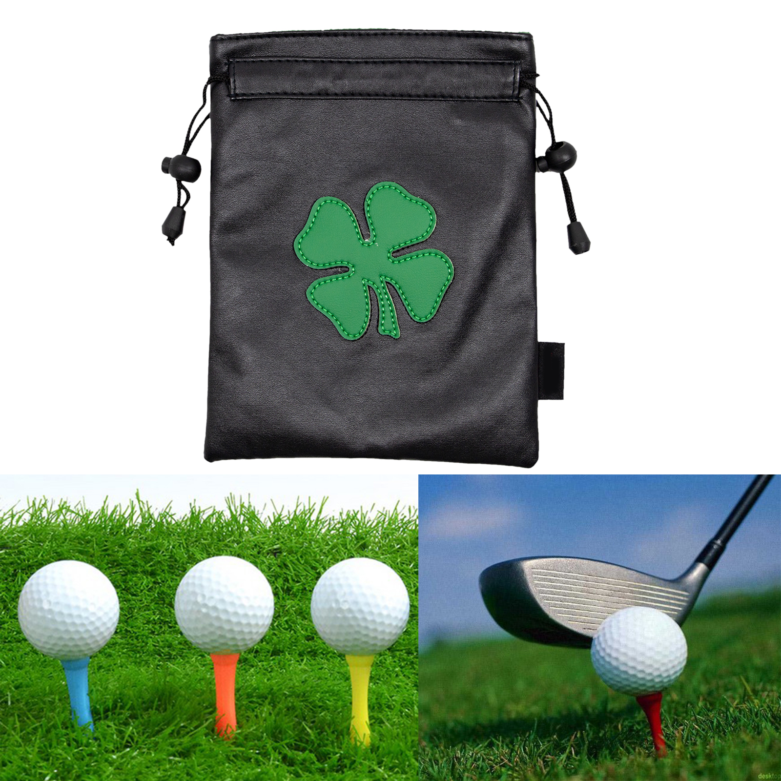 Waterproof Golf Tee Pouch Balls Tees Holder Valuables Bag Pocket Drawstring Jewelry Watch Bracelet Bag Carrying TrolleyAccessory