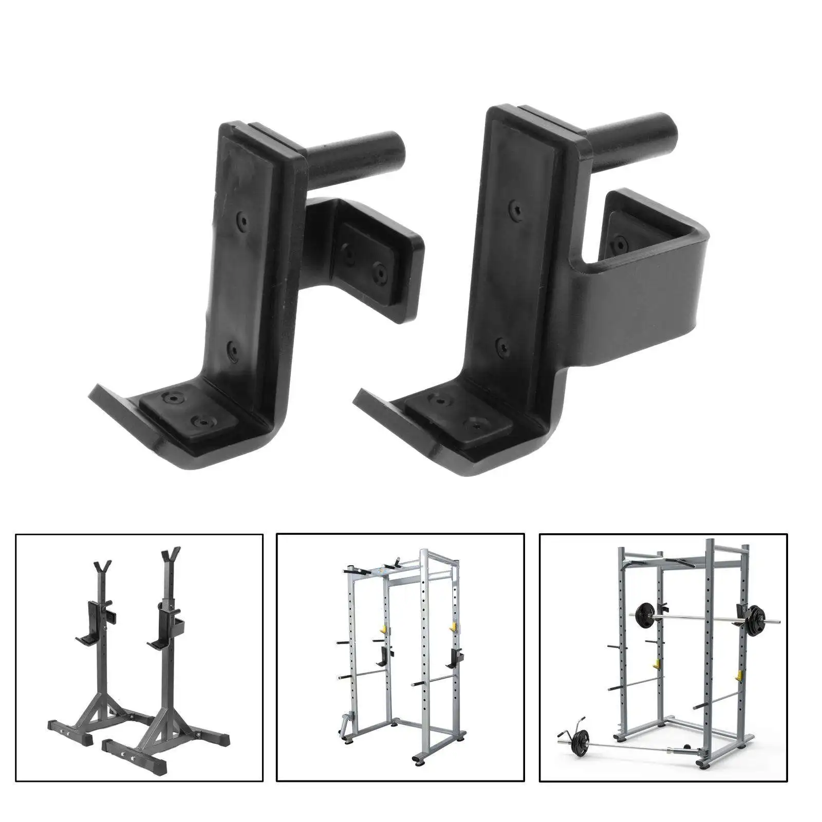 Squat Rack J Hook Safety Steel Hook Power Rack J Cup 70mm Pipe Gym Gantry Frame Fitness Squat Bench Weight Barbell Bar Bracket