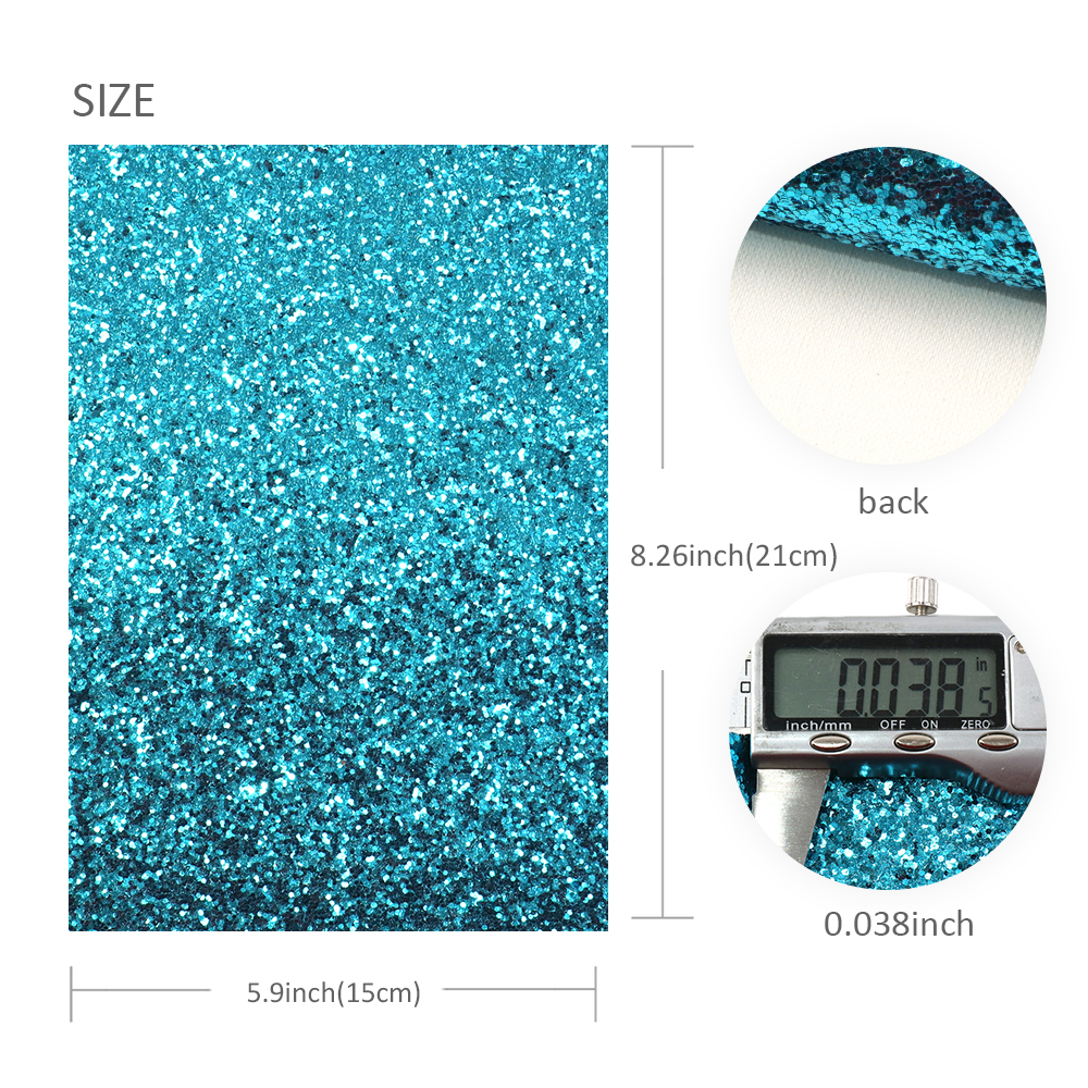 Description Picture 5 of itemA5 Size 5-8pcs/lot Chunky Glitter Faux Leather Sheets Solid Color Synthetic Leather Fabric Set DIY Earrings Bows Craft,1Yc15424