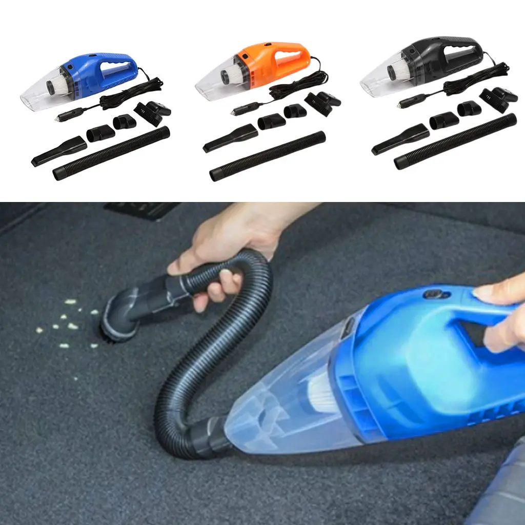 12V Car Vacuum Cleaner Duster Handheld Wet Dry Dirt Portable Vac For Auto Travel