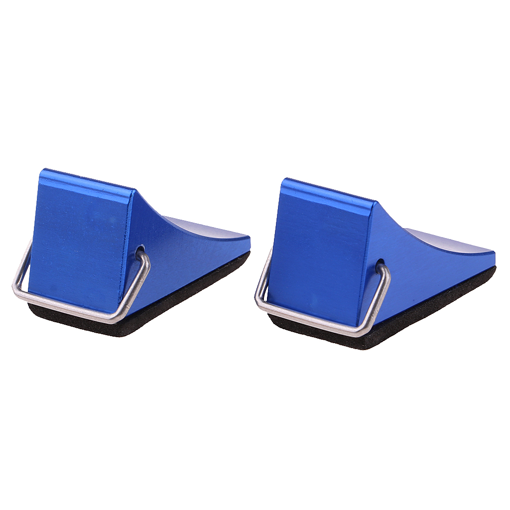 2pcs Metal Wheel Chock Tire Stopper Non Slip Tractor Truck Car Parking Block