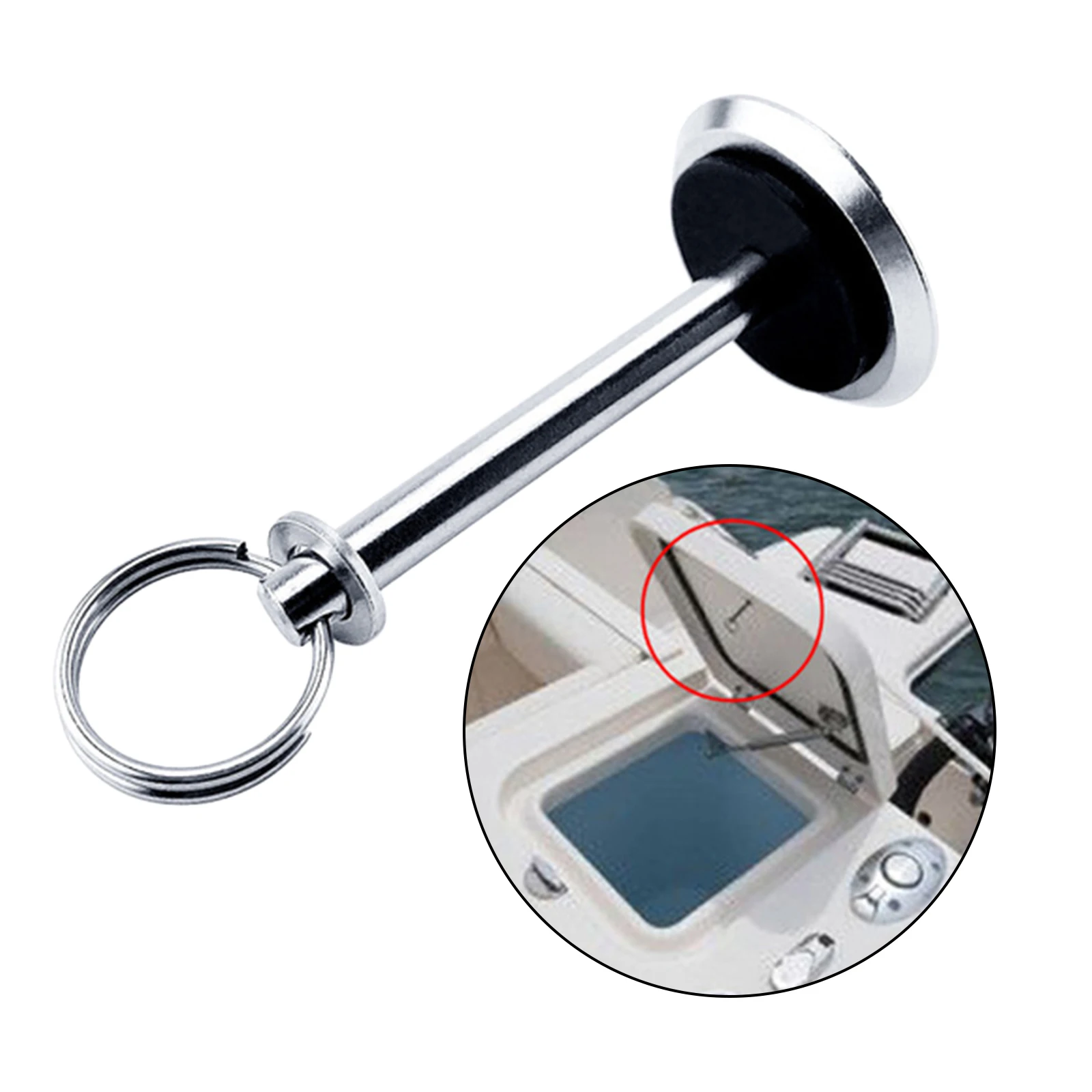 Boat Hatch Cover Pull Button Stainless Steel Lid for Boat Yacht Floor Storage Loft Ladders