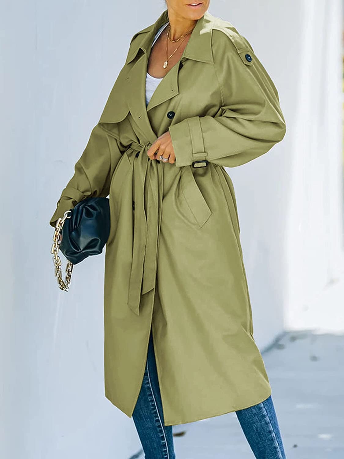 jaquetas femininas único breasted encapuçado trench clássico lapela manga longa prova de vento casaco casual meados de comprimento primavera roupas