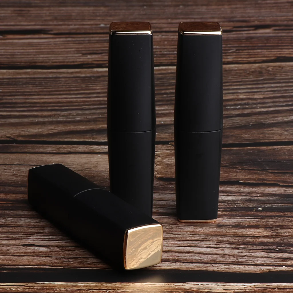 3x Empty Lip Balm Containers For Lipstick Handmade DIY Square Lip Stick Tube