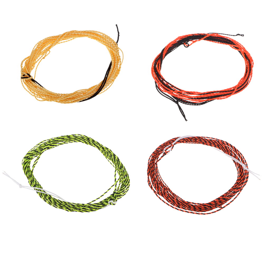 11FT Tenkara Super Strong Fly Fishing Line Hand-Woven Tapered Leader Fishing Replacement Tackles Orange/Black/Yellow/Gold