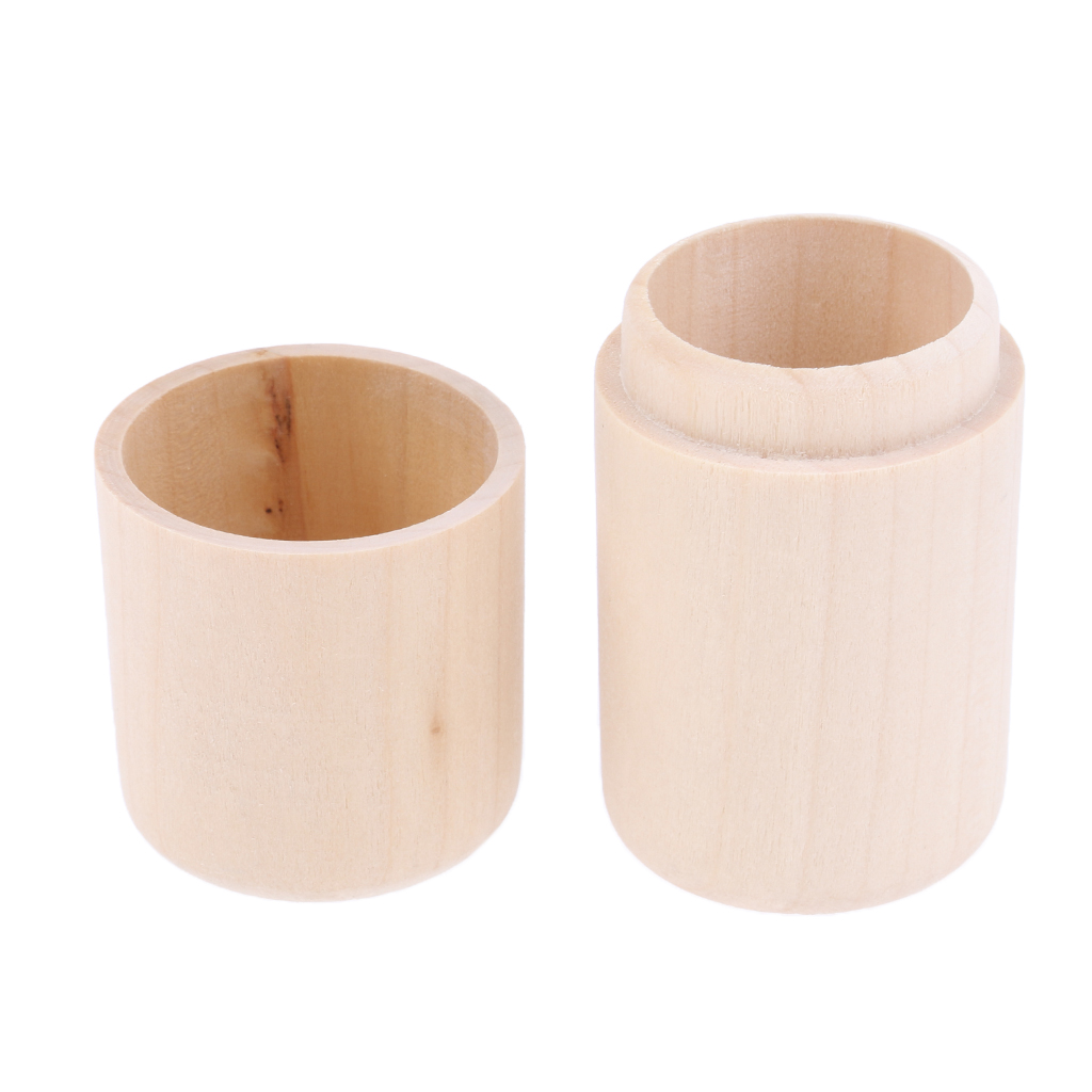 Portable Cylinder Wood 10/15ml Essential Oil Storage Organizer Box for Travel Refillable