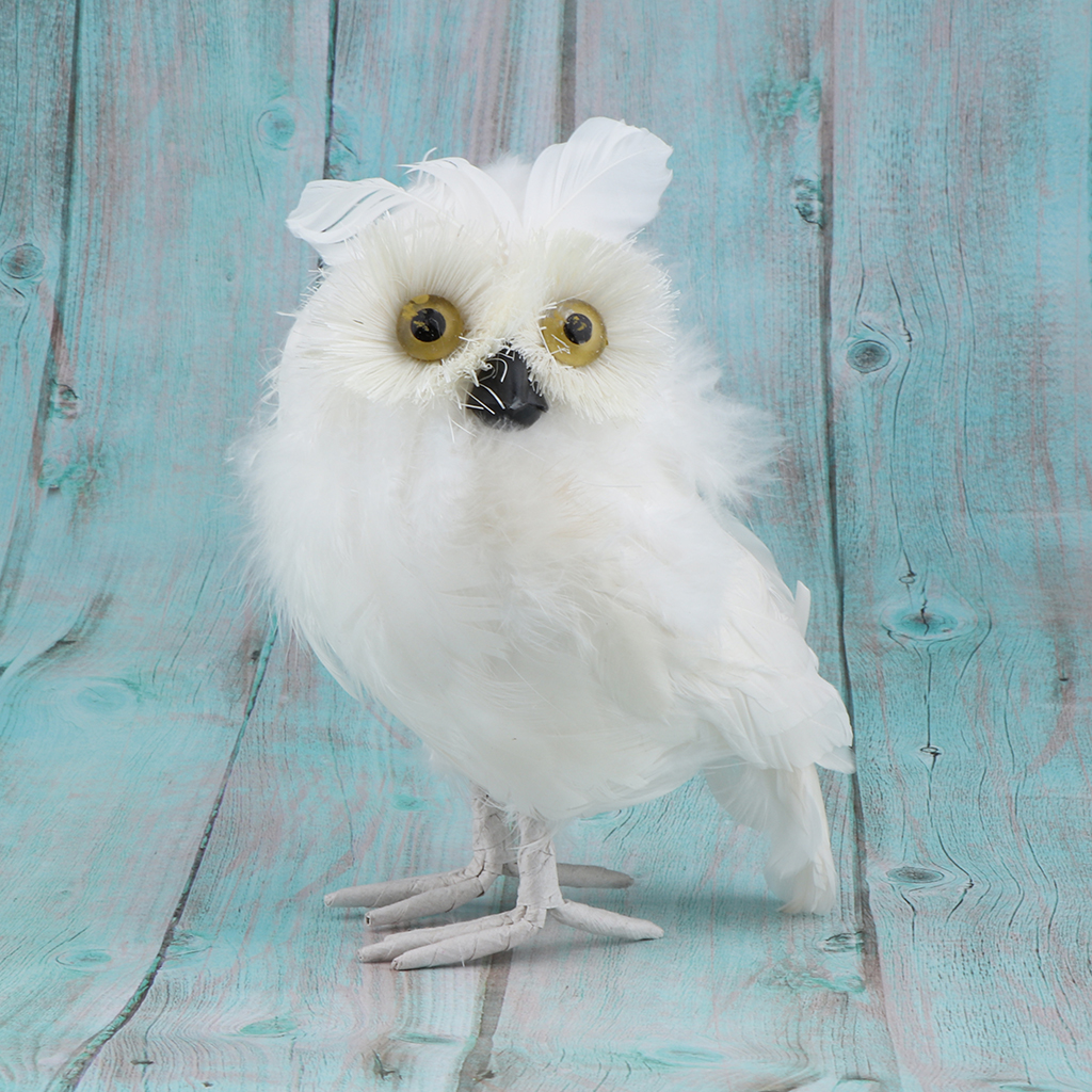 Lovely Plush Furry White Owl, Kids Animal Toys Decorative Artificial Animals Model, Gifts