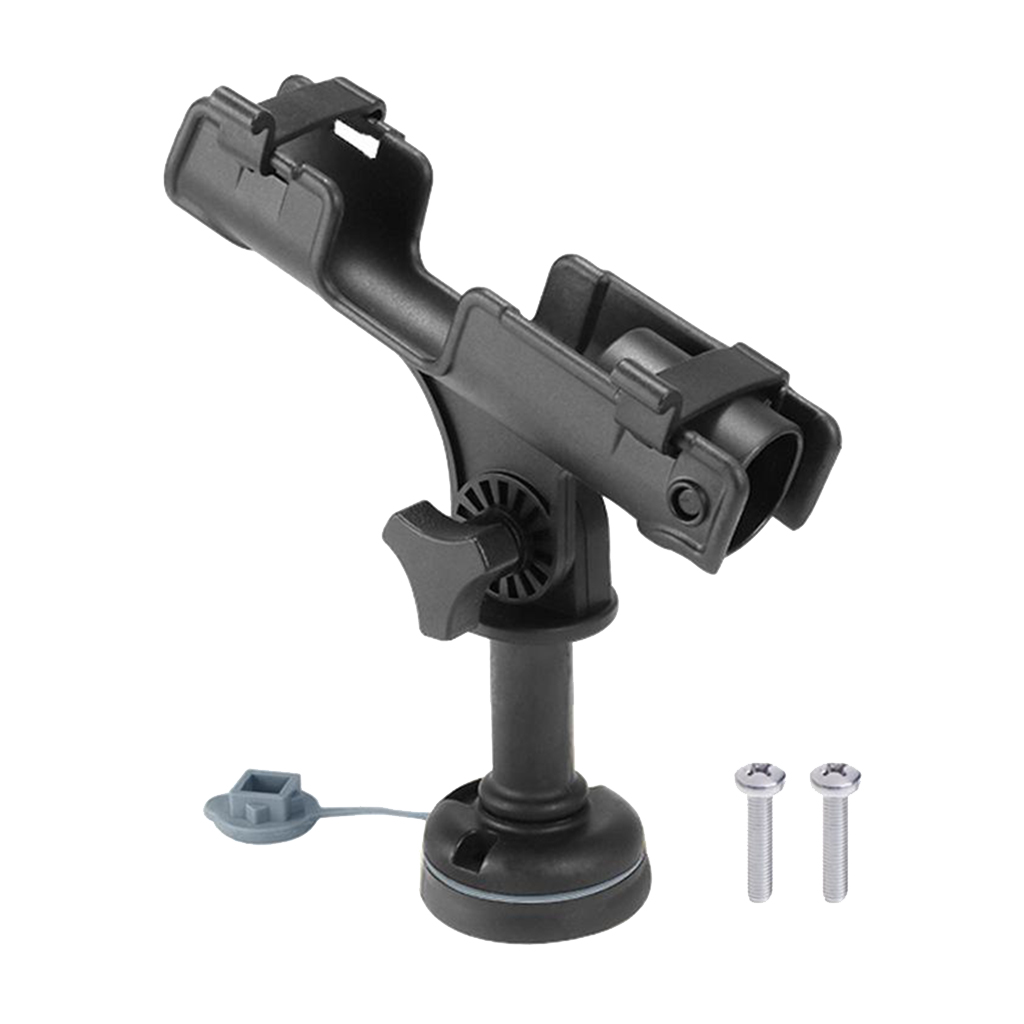 Black 360 Deg Swivel Fishing Rod Holder Seat Supoort Bracket for Kayak Row