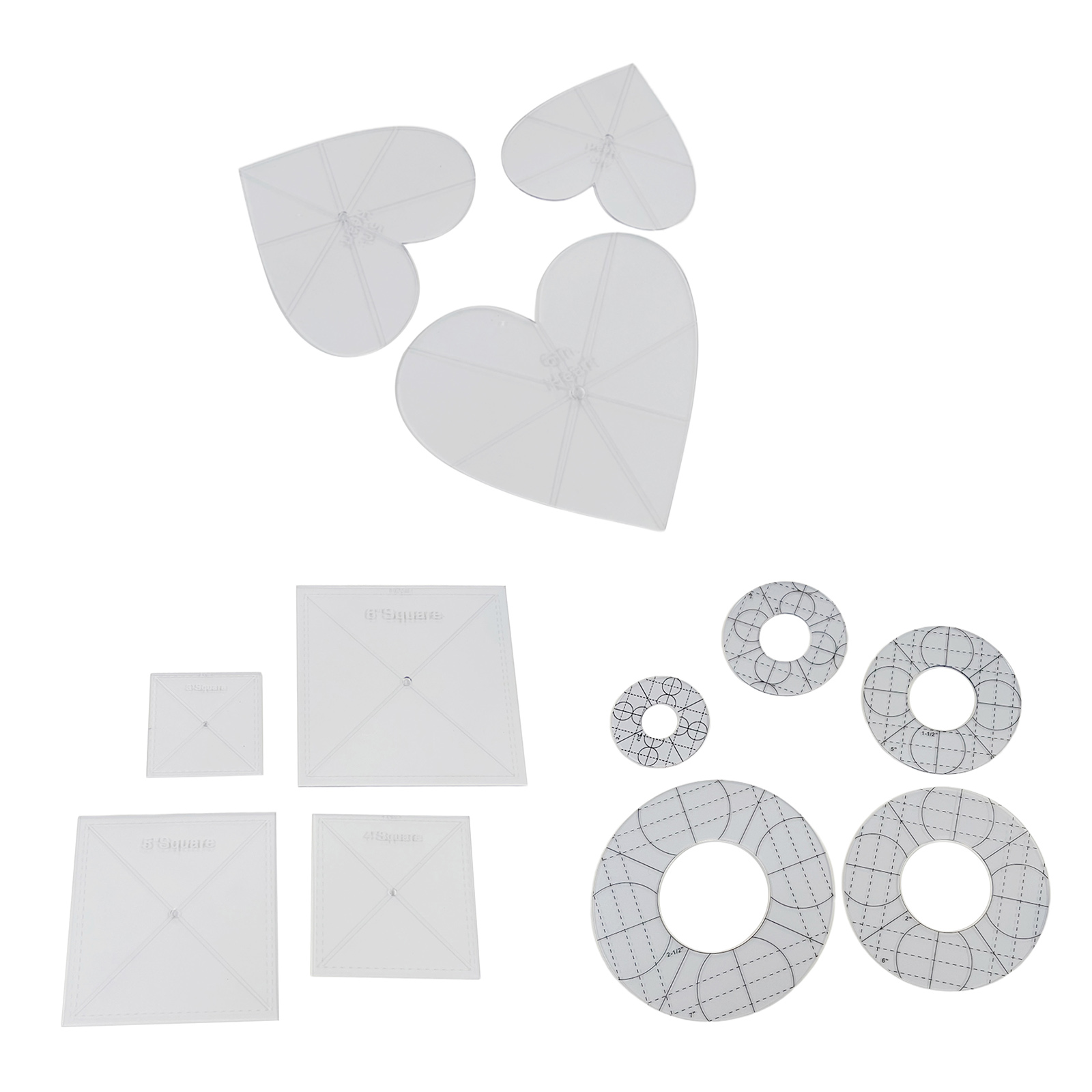 Acrylic Quilt Embroidery Template Patchwork Embroidery Stencils for Fabric DIY Patchwork Tools Sewing Craft Supplies Accessories