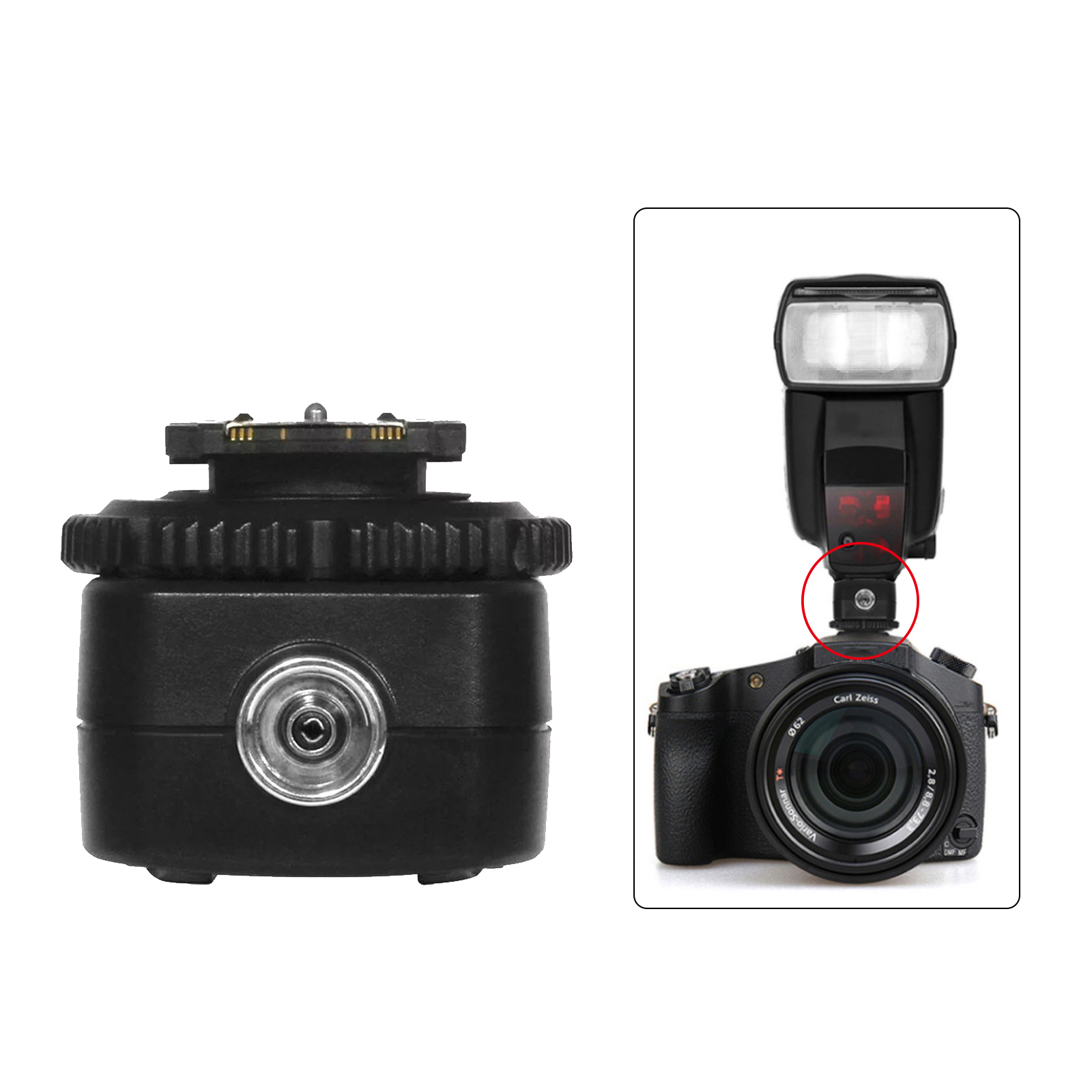 TF 334 Pixel Hot shoe Adapter w/ PC Port for  A7 A7S A7SII A7R A7II NEX6 HX50 A6300 Convert for  Studio Light Camera Flash