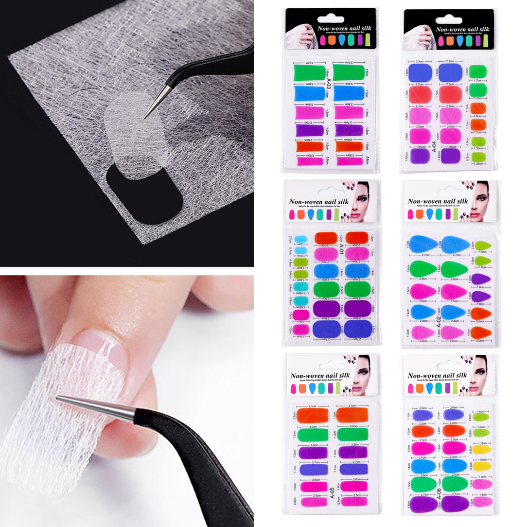 2 Sheet Nail Art Fiberglass Non-woven Silk Extension Tips Manicure DIY Tools