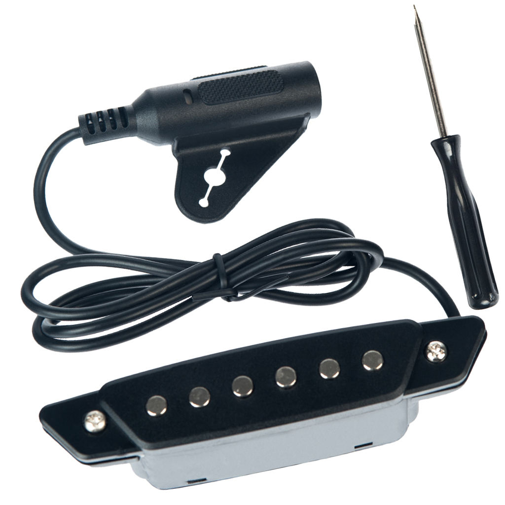 SH-85 Soundhole Pickup for 6 Or 12 String Acoustic Guitar, Black Color