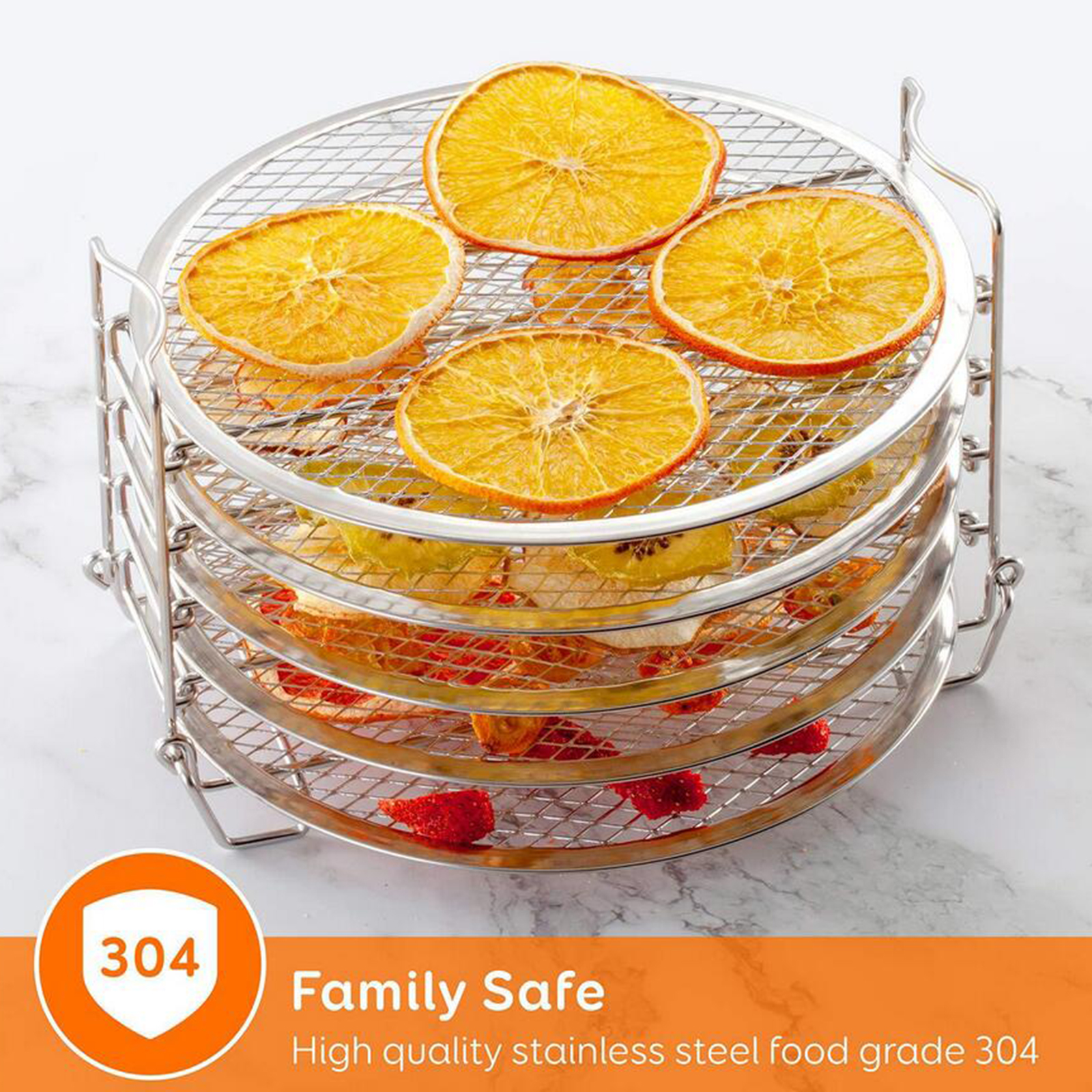 5 Stackable Layer Dehydrator Rack Stand for Pressure Cooker Air Fryer Easy to Use and Dishwasher Safe