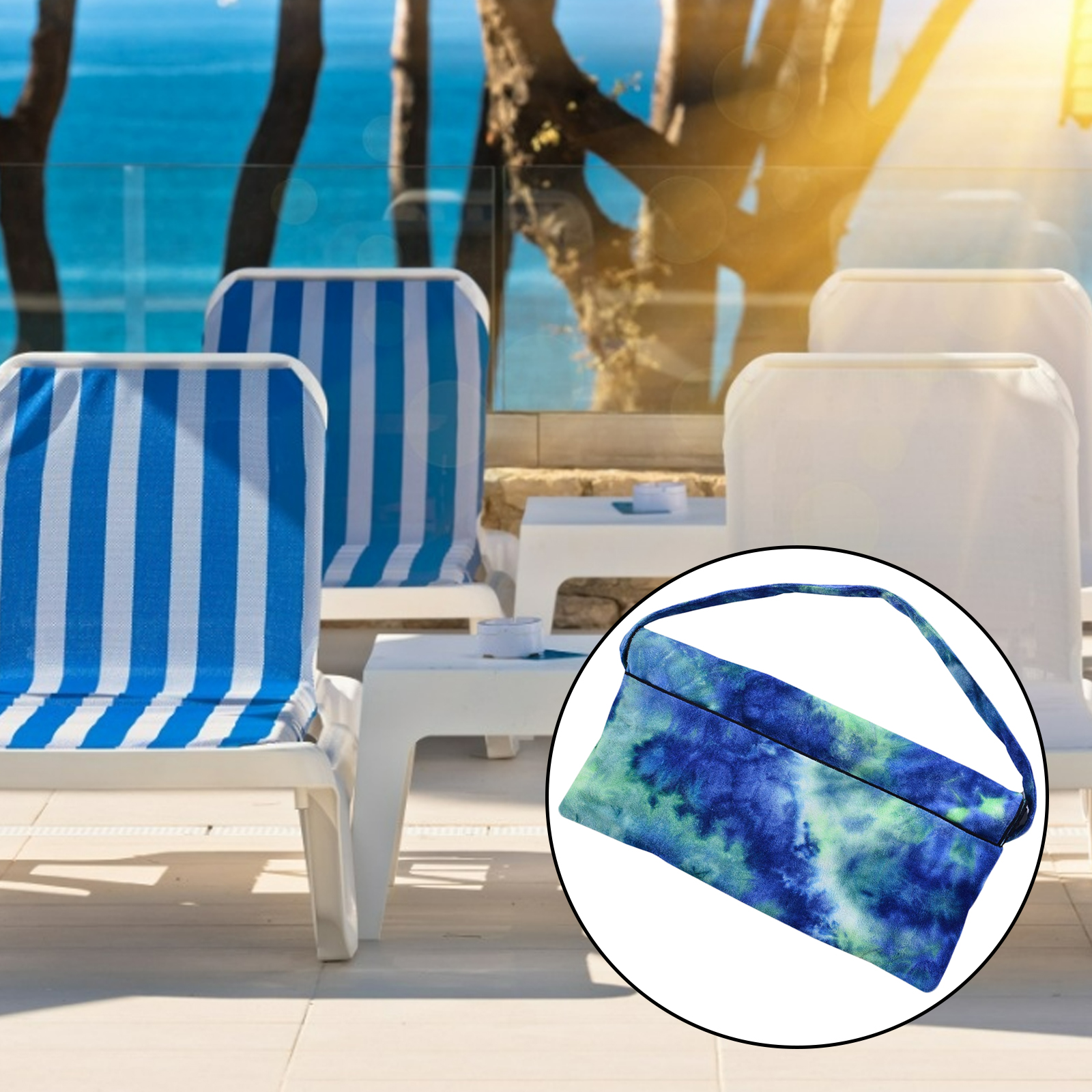 Microfiber Sunbathing Sun Lounger Beach Towel Absorbent for Holiday Vacation Hotel Lazy Lounge Chair Cover Towel with Pockets