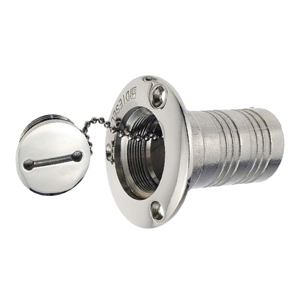 38mm Marine Boat  Tank Deck Fill Filler with Key 316 Stainless Steel