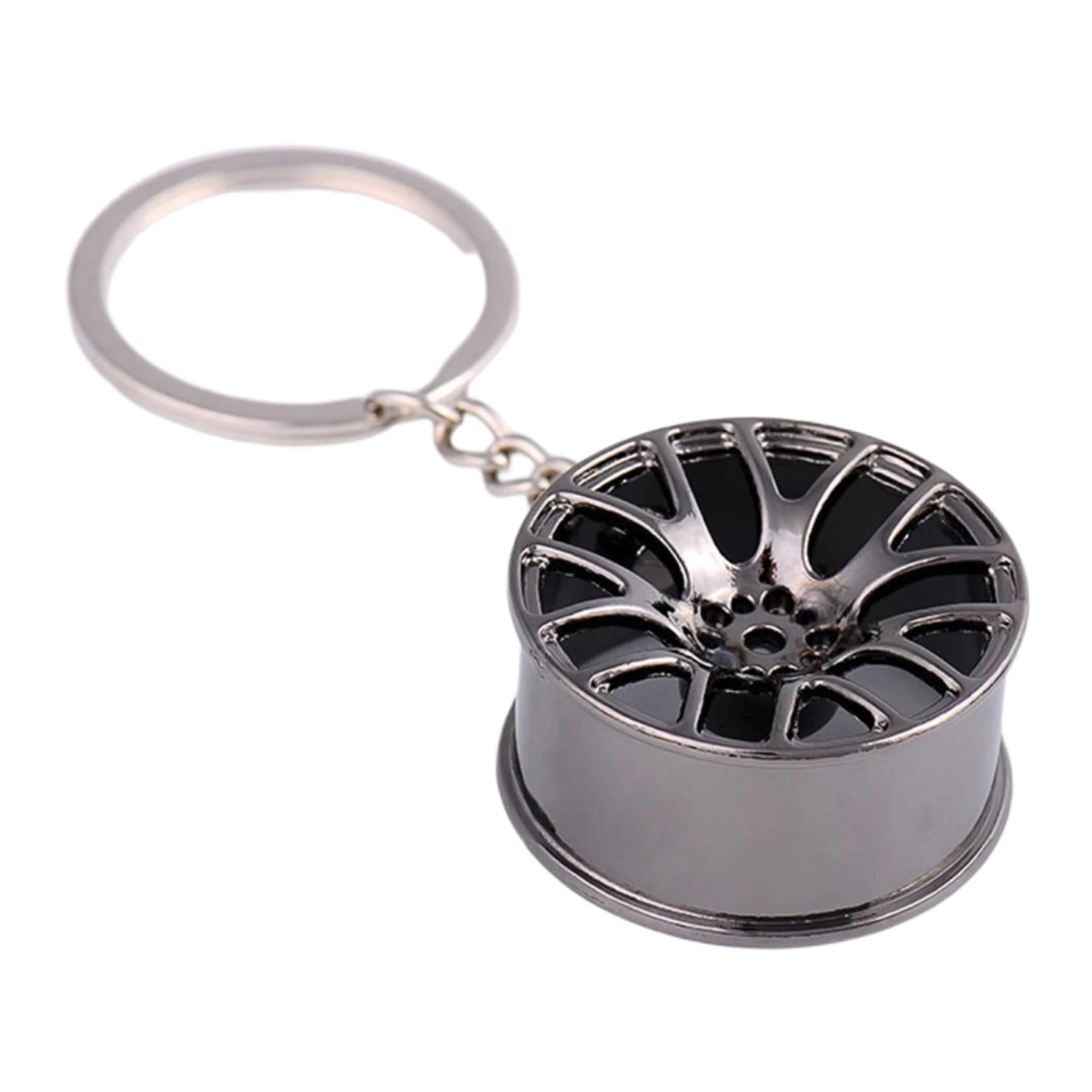 Fashion Creative Metal Wheel Rim Keychain Auto Car Handbag Bag Wheel Hubs Keyring Hanging Decor Ornament Gift