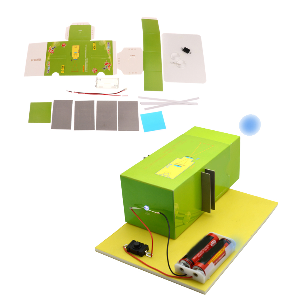 DIY Assembly Handmade Slide Projector Model Set Kids Students Science Toy Experiment Kit Preschool Early Learning Home Display